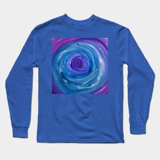 Abstract rose with raindrops Long Sleeve T-Shirt